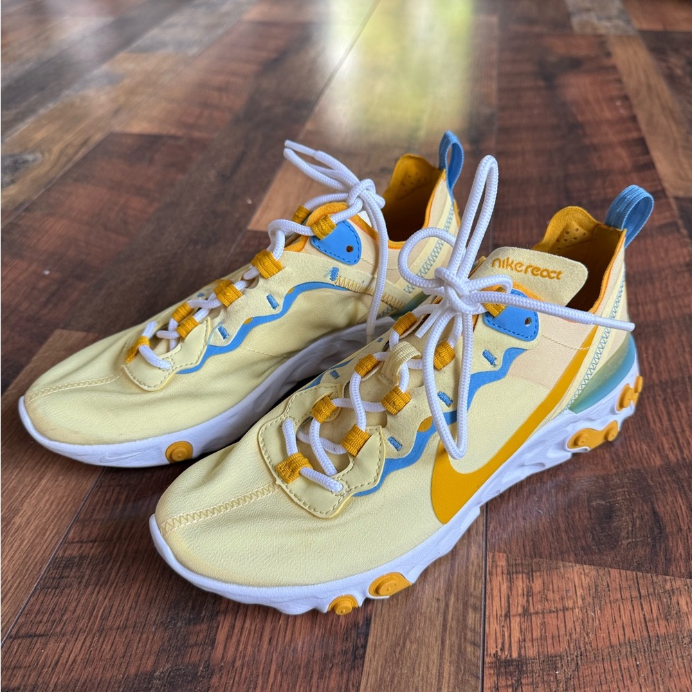 Nike Yellow and Blue Sneakers Chunky Modern Design